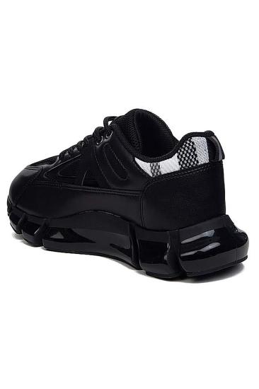 Bluefeet Flt Siyah Parçalı Topuk Günlük Kadın Spor Ayakkabı