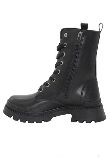 Bluefeet 3084 Siyah Fermuarlı Bağcıklı Kadın Bot Ayakkabı