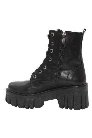 Bluefeet 3088 Siyah Fermuarlı Bağcıklı Kadın Bot Ayakkabı