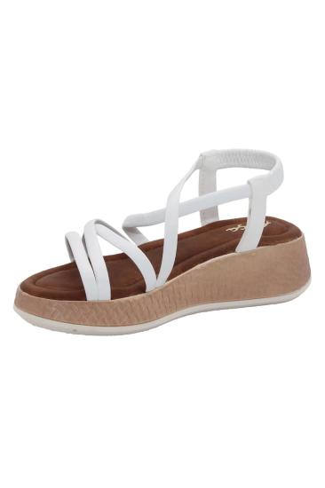 Bluefeet Akç A30 Beyaz Günlük Çapraz Kadın Sandalet Ayakkabı
