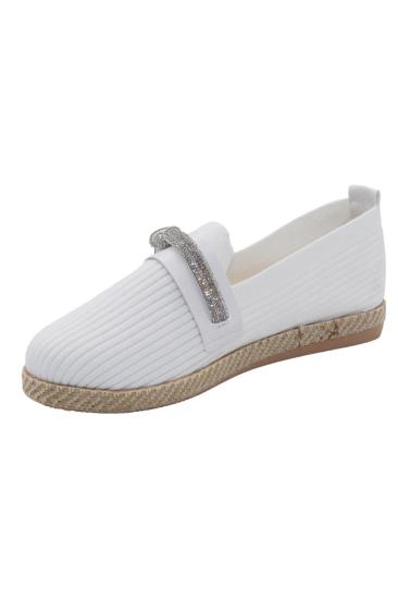 Bluefeet Nwf N987 Beyaz Triko Taşlı Kadın Günlük Babet Ayakkabı