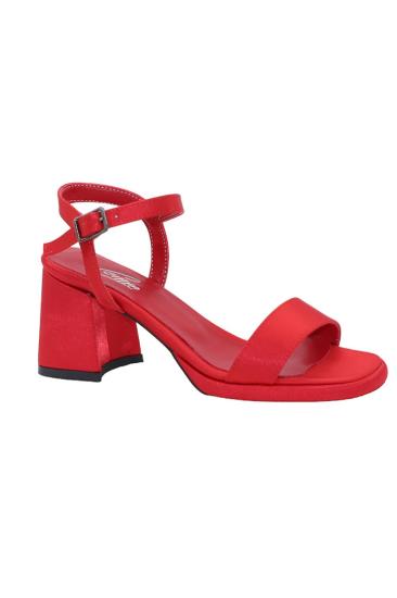 Bluefeet K045 Kırmızı Günlük 7 Cm Klasik Topuk Kadın Ayakkabı
