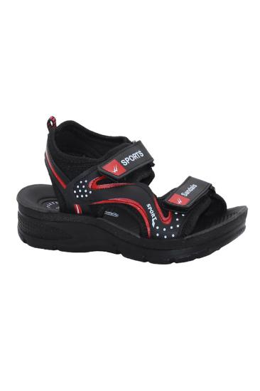 Bluefeet S20 Siyah Kırmızı Günlük Erkek Çocuk Sandalet Ayakkabı