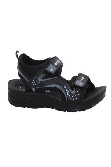 Bluefeet S20 Siyah Gri Günlük Erkek Çocuk Sandalet Ayakkabı