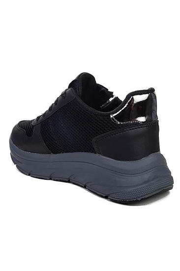 Bluefeet Acp Siyah Platin Fermuar Bağcıklı Kadın Spor Ayakkabı