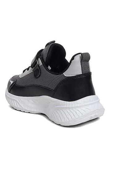 Bluefeet Spl Siyah Gri Fileli Erkek Çocuk Günlük Spor Ayakkabı