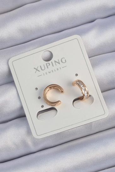 Bluefeet Xuping Rose Renk Zirkon Taş Kaplama Earcuff Küpe